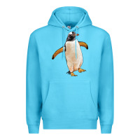 Ocean Blue penguin Premium Hoodie - LillyAllenDesigns