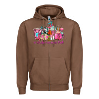 Chestnut western cancer  in october we wear pink coffee cups with ribbons Zipper Hoodie - AdoDesignShop