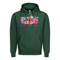 Sports Green western cancer  in october we wear pink coffee cups with ribbons Zipper Hoodie - AdoDesignShop