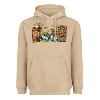Mushroom sunflower gemstone coffee Heavyweight Hoodie - JahusDesignShop