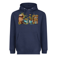 Navy sunflower gemstone coffee Heavyweight Hoodie - JahusDesignShop