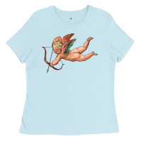 Baby Blue cupid olivia Ladies Tee - OliviaCreatesArt