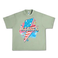 Oil Green Merica leopard lightning bolt Urban Heavy Tee - FaDigitalArtStudio