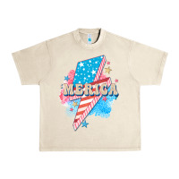 Sandshell Merica leopard lightning bolt Urban Heavy Tee - FaDigitalArtStudio