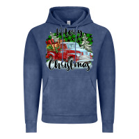 Vintage Denim Merry Christmas Truck With Gifts Vintage Hoodie - FaDigitalArtStudio