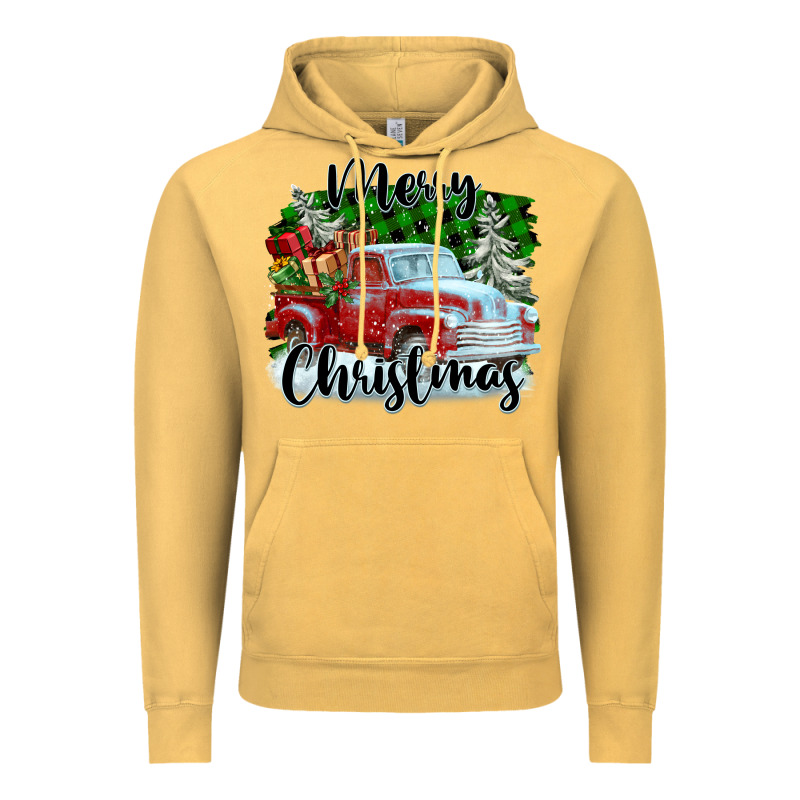 Merry Christmas Truck With Gifts Vintage Hoodie by FaDigitalArtStudio | Teevron