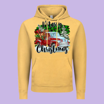 Merry Christmas Truck With Gifts Vintage Hoodie Designed By Fadigitalartstudio