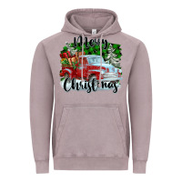 Vintage Zinc Merry Christmas Truck With Gifts Vintage Hoodie - FaDigitalArtStudio