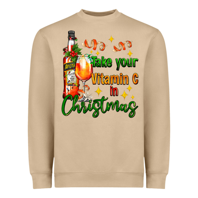 Take Your Vitamin C In Christmas Heavyweight Sweatshirt by AdoDesignShop | Teevron