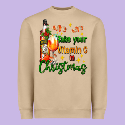 Take Your Vitamin C In Christmas Heavyweight Sweatshirt Designed By Adodesignshop