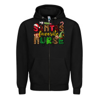 Black santas favorite nurse Zipper Hoodie - AdoDesignShop