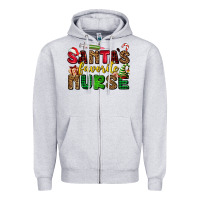 Heather Grey santas favorite nurse Zipper Hoodie - AdoDesignShop