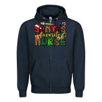 Navy santas favorite nurse Zipper Hoodie - AdoDesignShop