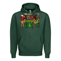 Sports Green santas favorite nurse Zipper Hoodie - AdoDesignShop