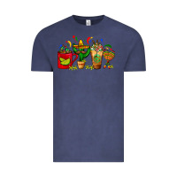 Vintage Denim Mexico Coffee Cups With Cactus Sombrero And Maraca Vintage Tee - FaDigitalArtStudio