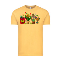Vintage Mustard Mexico Coffee Cups With Cactus Sombrero And Maraca Vintage Tee - FaDigitalArtStudio
