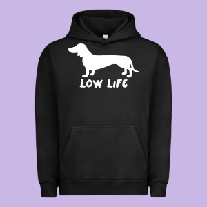 Doxie Low Life Urban Hoodie Designed By Artisfamous