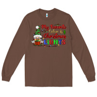 Chestnut my favorite color is christmas lights Long Sleeve Tee - BundleAndBundleShop