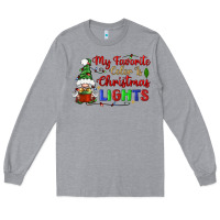 Heather Grey my favorite color is christmas lights Long Sleeve Tee - BundleAndBundleShop