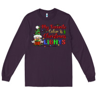 Plum my favorite color is christmas lights Long Sleeve Tee - BundleAndBundleShop