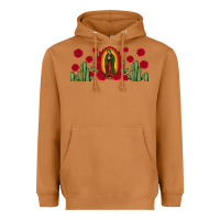Lady Of Guadalupe Cactus Rose Heavyweight Hoodie | Teevron
