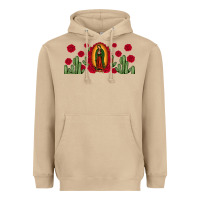 Mushroom lady of Guadalupe cactus rose Heavyweight Hoodie - JahusDesignShop