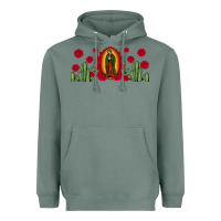 Sage lady of Guadalupe cactus rose Heavyweight Hoodie - JahusDesignShop