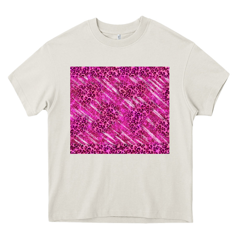 Pink Glitter With Leopard Pattern Heavy Core Tee by TumblerDesignByShophia | Teevron
