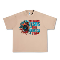 Burro She love Jesus and America too Urban Heavy Tee - FaDigitalArtStudio