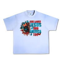 Grape Ice She love Jesus and America too Urban Heavy Tee - FaDigitalArtStudio