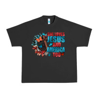 Pigment Black She love Jesus and America too Urban Heavy Tee - FaDigitalArtStudio