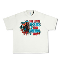 Pistachio She love Jesus and America too Urban Heavy Tee - FaDigitalArtStudio