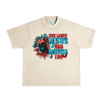 Sandshell She love Jesus and America too Urban Heavy Tee - FaDigitalArtStudio