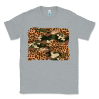 Heather Grey camouflage and leopard background Classic Tee - Artiststas