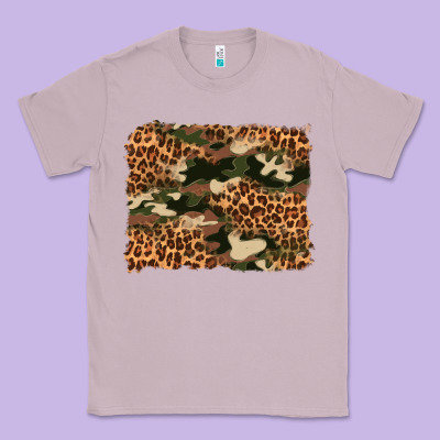 Camouflage And Leopard Background Classic Tee Designed By Artiststas