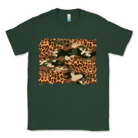 Sports Green camouflage and leopard background Classic Tee - Artiststas