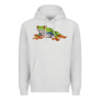 Dove Grey red eyed tree frog Premium Hoodie - LillyAllenDesigns