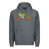 Rock red eyed tree frog Premium Hoodie - LillyAllenDesigns