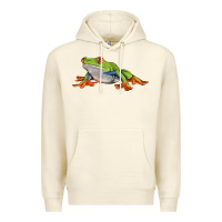 Sandshell red eyed tree frog Premium Hoodie - LillyAllenDesigns