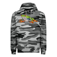 Slate Camo red eyed tree frog Premium Hoodie - LillyAllenDesigns