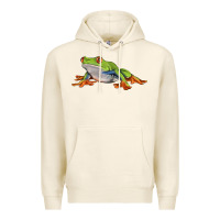 Tofu red eyed tree frog Premium Hoodie - LillyAllenDesigns