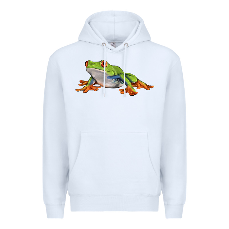 Red Eyed Tree Frog Premium Hoodie by LillyAllenDesigns | Teevron