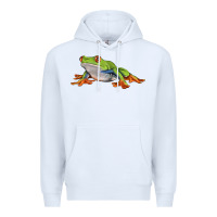 White red eyed tree frog Premium Hoodie - LillyAllenDesigns
