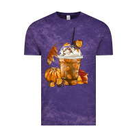 Cloud Purple Pumpkin Spice Coffee Vintage Tee - FaDigitalArtStudio