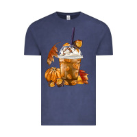 Vintage Denim Pumpkin Spice Coffee Vintage Tee - FaDigitalArtStudio