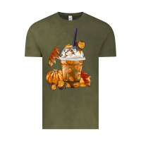 Vintage Olive Pumpkin Spice Coffee Vintage Tee - FaDigitalArtStudio