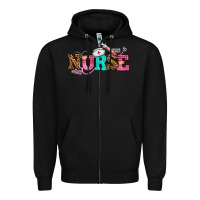 Black nurse with nurse element Zipper Hoodie - AdoDesignShop