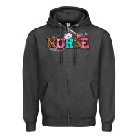 Charcoal Heather nurse with nurse element Zipper Hoodie - AdoDesignShop
