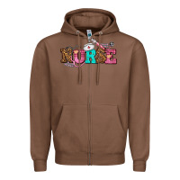 Chestnut nurse with nurse element Zipper Hoodie - AdoDesignShop