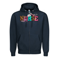 Navy nurse with nurse element Zipper Hoodie - AdoDesignShop